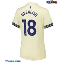 Camisa de Futebol Everton Jack Grealish #18 Equipamento Secundário Mulheres 2025-26 Manga Curta
